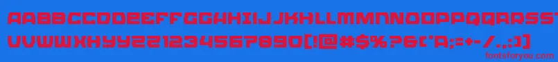 Olympiccarrier Font – Red Fonts on Blue Background