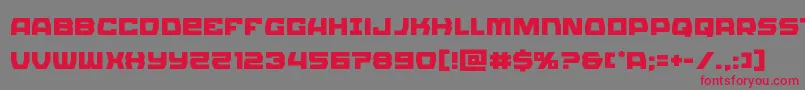 Olympiccarrier Font – Red Fonts on Gray Background