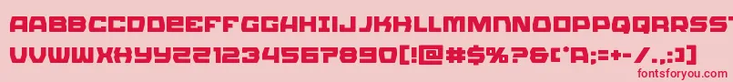 Fonte Olympiccarrier – fontes vermelhas em um fundo rosa