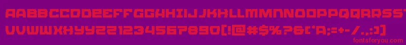 Fonte Olympiccarrier – fontes vermelhas em um fundo violeta