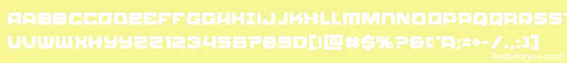 Olympiccarrier Font – White Fonts on Yellow Background