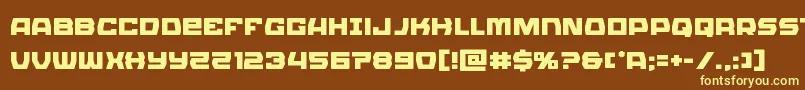 Olympiccarrier Font – Yellow Fonts on Brown Background
