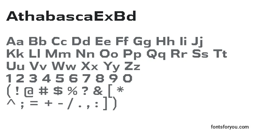 Police AthabascaExBd - Alphabet, Chiffres, Caractères Spéciaux
