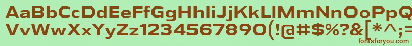 AthabascaExBd Font – Brown Fonts on Green Background