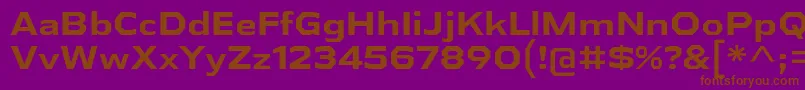 AthabascaExBd Font – Brown Fonts on Purple Background