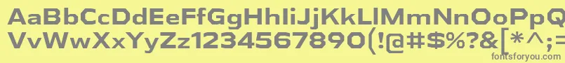 AthabascaExBd Font – Gray Fonts on Yellow Background