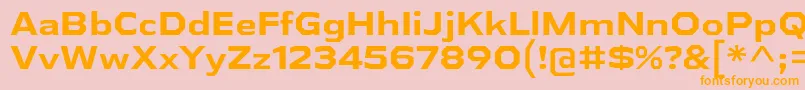 AthabascaExBd Font – Orange Fonts on Pink Background