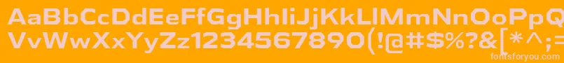 AthabascaExBd Font – Pink Fonts on Orange Background