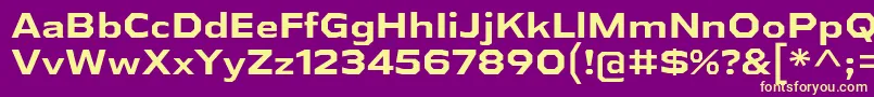 AthabascaExBd Font – Yellow Fonts on Purple Background