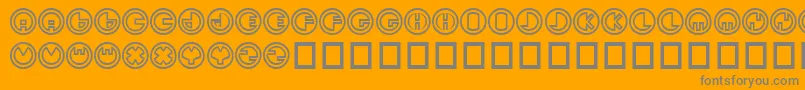 Sirkhular Font – Gray Fonts on Orange Background