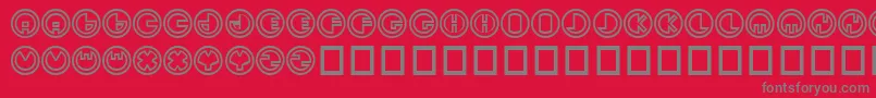 Sirkhular Font – Gray Fonts on Red Background