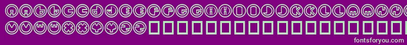 Sirkhular Font – Green Fonts on Purple Background