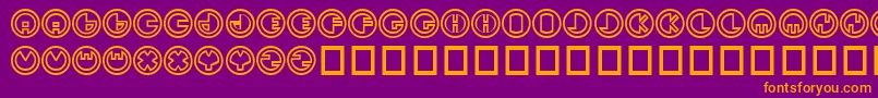 Sirkhular Font – Orange Fonts on Purple Background