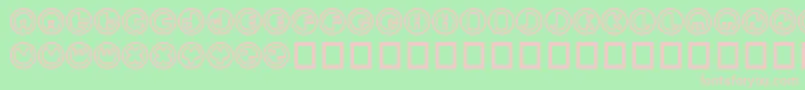 Sirkhular Font – Pink Fonts on Green Background