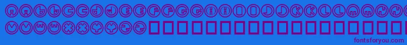 Sirkhular Font – Purple Fonts on Blue Background