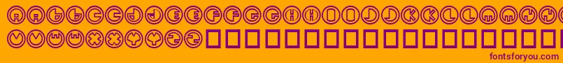 Sirkhular Font – Purple Fonts on Orange Background