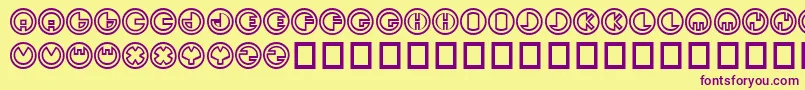 Sirkhular Font – Purple Fonts on Yellow Background