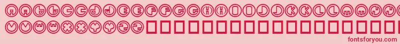 Sirkhular Font – Red Fonts on Pink Background