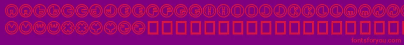 Sirkhular Font – Red Fonts on Purple Background