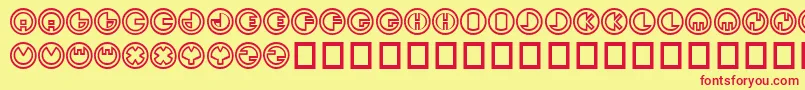 Sirkhular Font – Red Fonts on Yellow Background