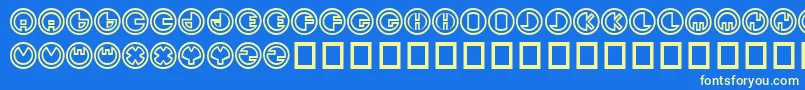 Sirkhular Font – Yellow Fonts on Blue Background