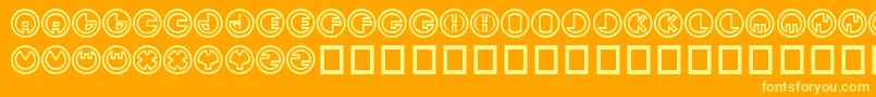 Sirkhular Font – Yellow Fonts on Orange Background