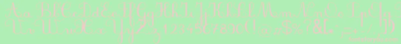 Plumnal Font – Pink Fonts on Green Background