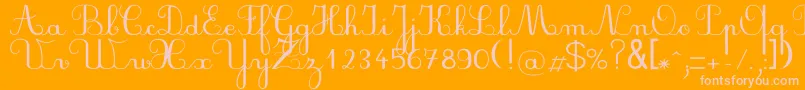 Plumnal Font – Pink Fonts on Orange Background