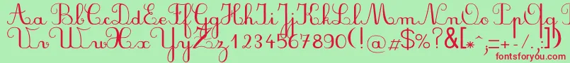 Plumnal Font – Red Fonts on Green Background