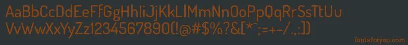 Шрифт DosisMedium – коричневые шрифты на чёрном фоне