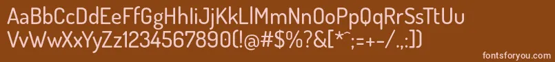 Fonte DosisMedium – fontes rosa em um fundo marrom