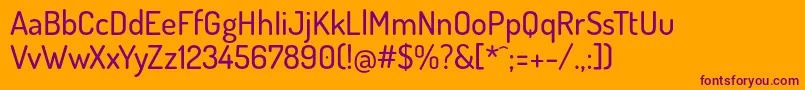 DosisMedium Font – Purple Fonts on Orange Background