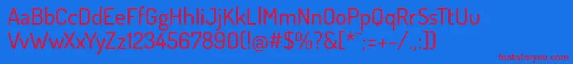 DosisMedium Font – Red Fonts on Blue Background