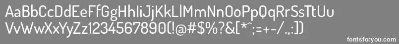 DosisMedium-fontti – valkoiset fontit harmaalla taustalla