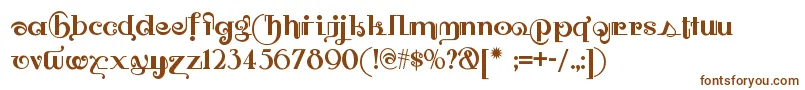 Owahtagusiamnf Font – Brown Fonts on White Background