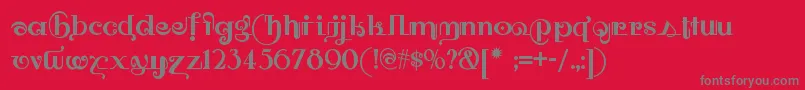 Owahtagusiamnf Font – Gray Fonts on Red Background