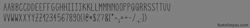 Squigglyasta Font – Black Fonts on Gray Background