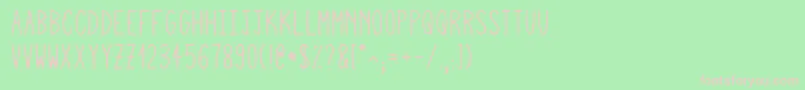 Squigglyasta Font – Pink Fonts on Green Background