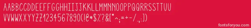 Lisätietoja Squigglyasta-fontista Squigglyasta-fontti – vaaleanpunaiset fontit punaisella taustalla