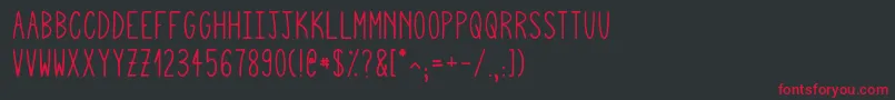 Squigglyasta Font – Red Fonts on Black Background