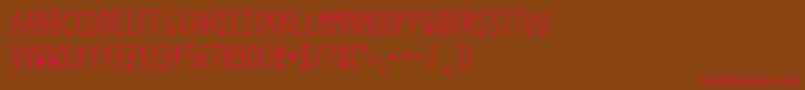 Squigglyasta Font – Red Fonts on Brown Background
