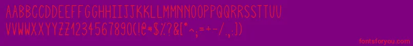 Шрифт Squigglyasta – красные шрифты на фиолетовом фоне