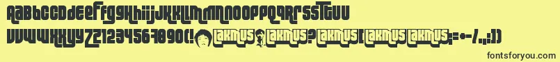 Lakmus Font – Black Fonts on Yellow Background