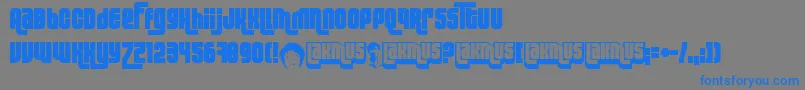 Lakmus Font – Blue Fonts on Gray Background