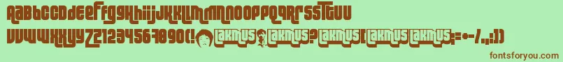 Шрифт Lakmus – коричневые шрифты на зелёном фоне