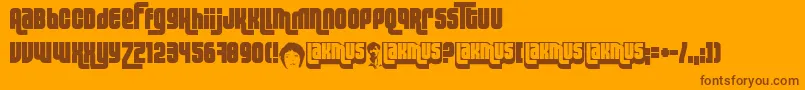 Шрифт Lakmus – коричневые шрифты на оранжевом фоне