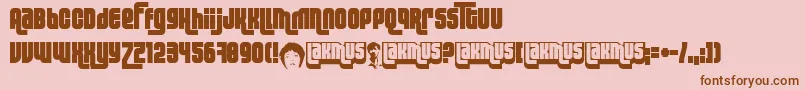 Шрифт Lakmus – коричневые шрифты на розовом фоне