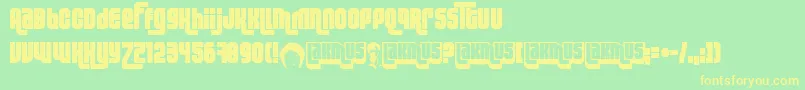 Lakmus Font – Yellow Fonts on Green Background