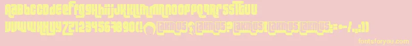 Lakmus Font – Yellow Fonts on Pink Background