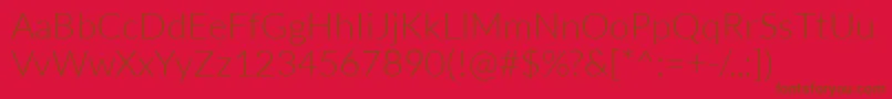 LatoLight Font – Brown Fonts on Red Background